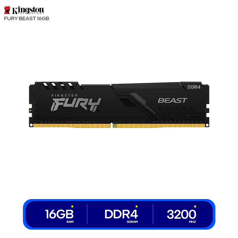 Оперативная память 16GB DDR4 3200MHz Kingston Fury Beast (KF432C16BB1/16WP)