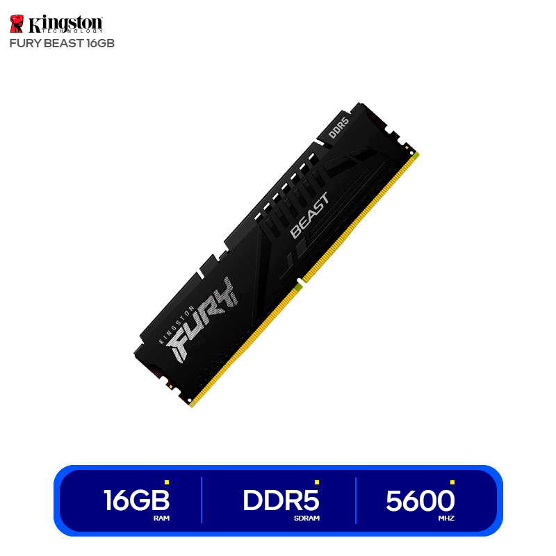 Оперативная память 16GB DDR5 5600MHz Kingston Fury Beast (KF556C40BB-16) RTL