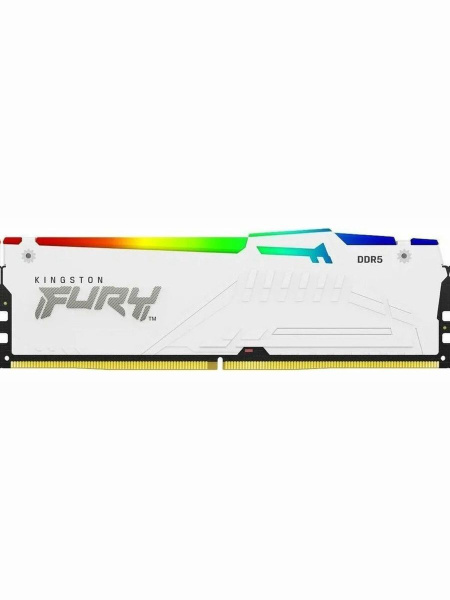 Оперативная память 16GB DDR5 6000MHz Kingston Fury Beast White RGB (KF560C36BWE2A-16)