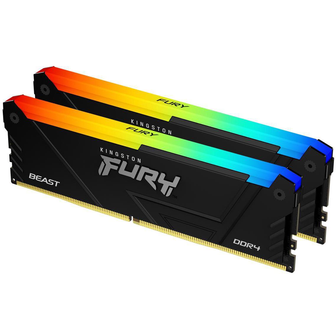 Оперативная память 32GB DDR4 3600MHz Kingston Fury Beast RGB (KF436C18BB2AK2/32) (2x16GB KIT)