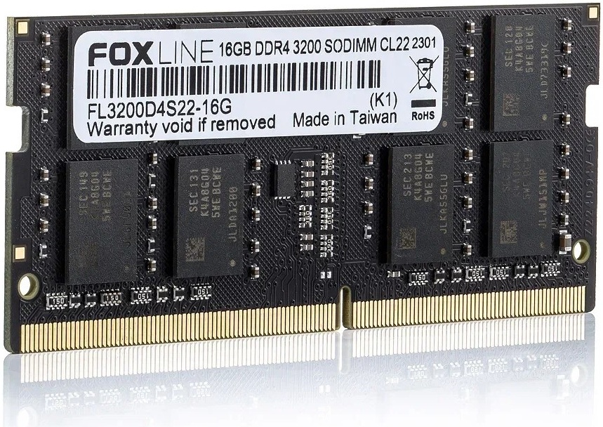 Оперативная память 32GB DDR5 4800MHz Foxline SO-DIMM (FL4800D5S40S-32G)
