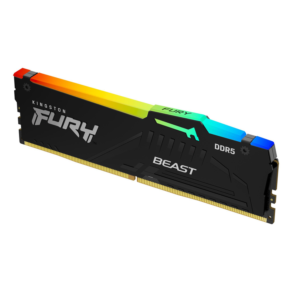 Оперативная память 32GB DDR5 5600MHz Kingston Fury Beast Black RGB (KF556C40BBAK2-32) (2x16GB KIT)