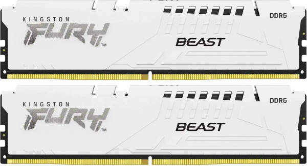 Оперативная память 32GB DDR5 5600MHz Kingston Fury Beast White (KF556C36BWEK2-32) (2x16GB KIT)