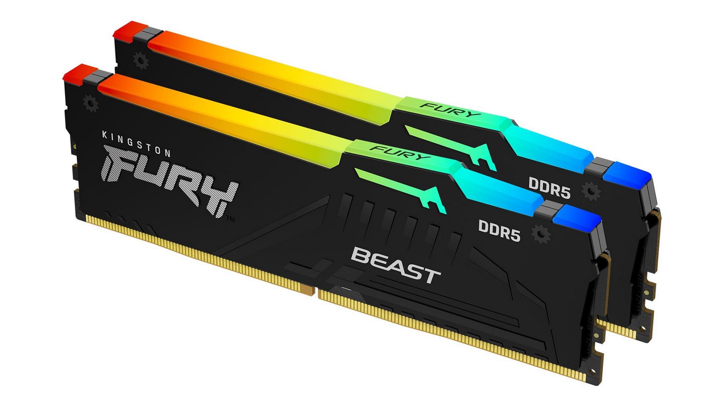Оперативная память 32GB DDR5 5600MHz Kingston Fury Beast White RGB (KF556C36BWEAK2-32) (2x16GB KIT)