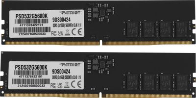 Оперативная память 32GB DDR5 5600MHz Patriot Signature (PSD532G5600K) (2x16GB KIT)