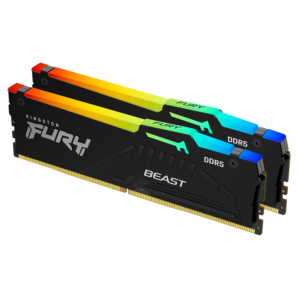 Оперативная память 32GB DDR5 6000MHz Kingston Fury Beast (KF560C36BBE2K2-32) (2x16GB KIT)