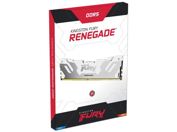 Оперативная память 32GB DDR5 7200MHz Kingston Fury Renegade White (KF572C38RWK2-32) (2x16GB KIT)