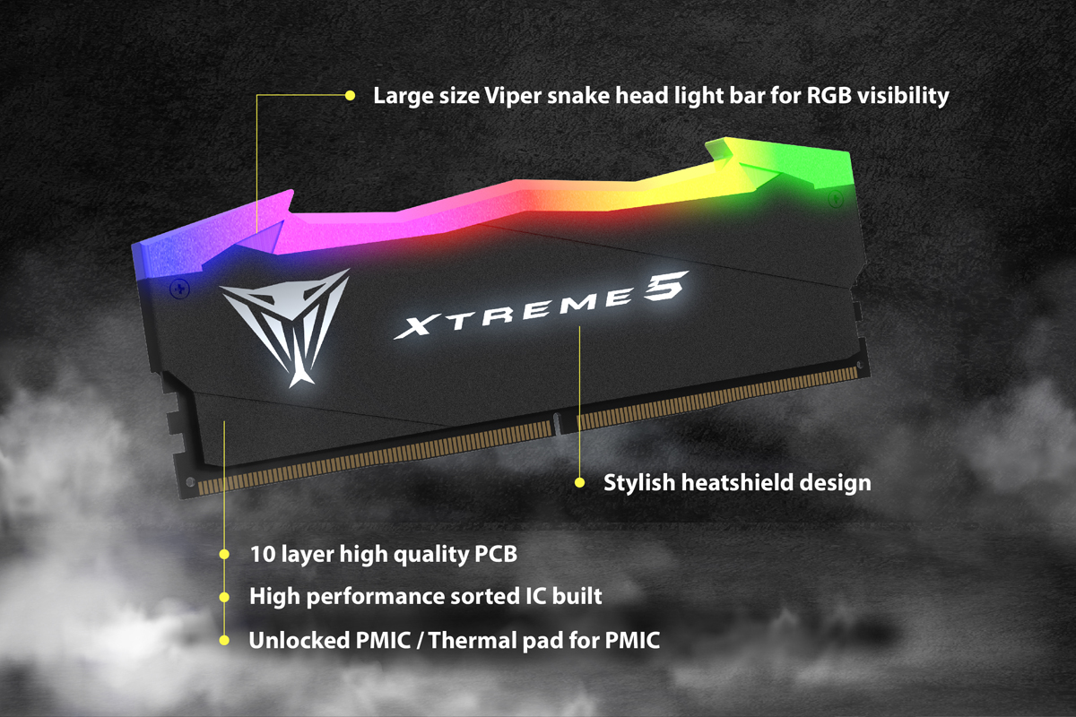 Оперативная память 32GB DDR5 8200MHz Patriot Viper Xtreme 5 (PVX532G82C38K) (2x16GB KIT)
