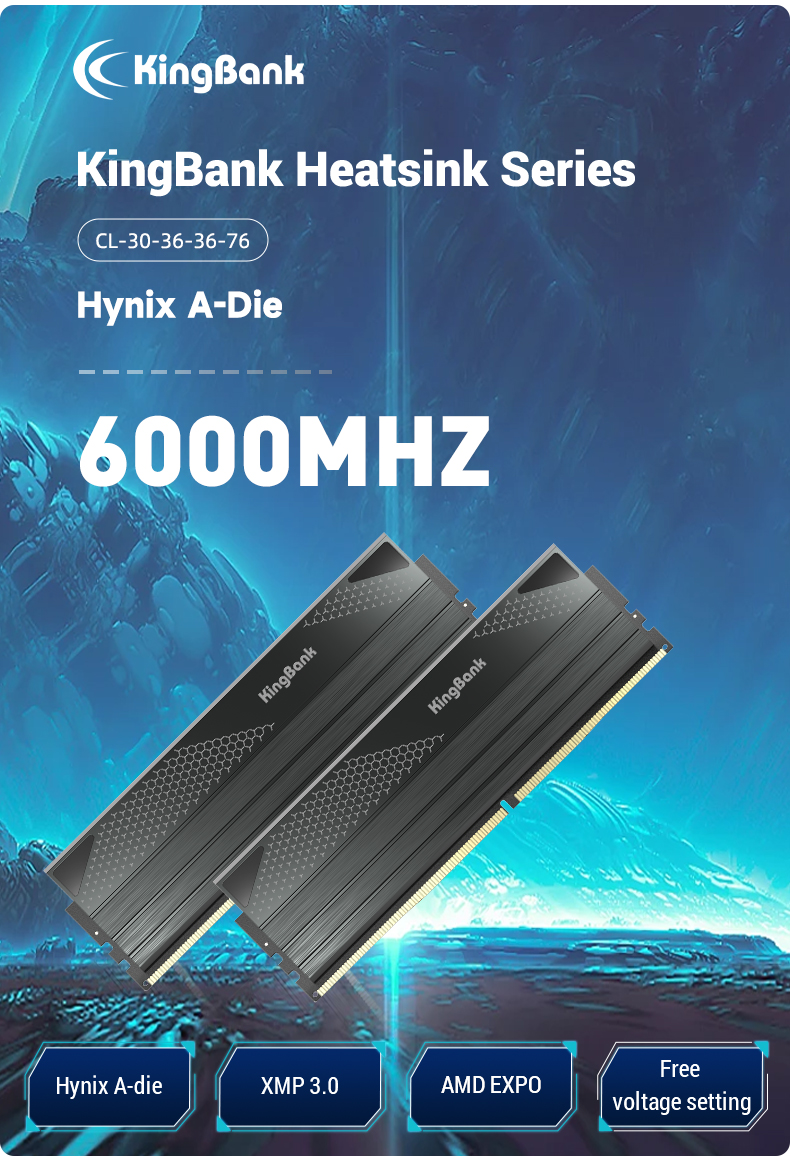 Оперативная память 48GB DDR5 8400MHz KingBank KFXB (K5.01.FPM5NM9502) (2x24GB KIT)