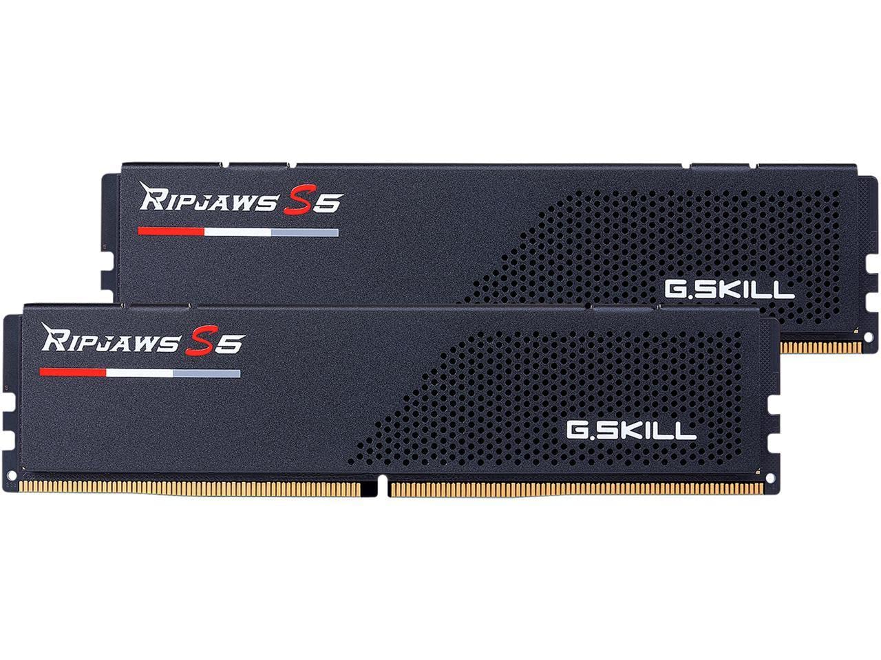 Оперативная память 64GB DDR5 6800MHz G.Skill Ripjaws S5 (F5-6800J3445G32GX2-RS5K) (2x32GB KIT)