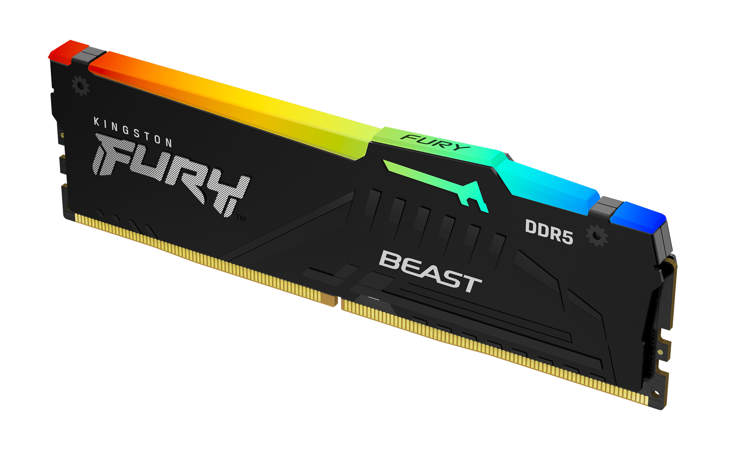 Оперативная память 128GB DDR5 5600MHz Kingston Fury Beast Black RGB (KF556C40BBAK4-128) (4x32GB KIT)