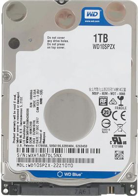 Жёсткий диск 1TB SATA-III WD Blue (WD10SPZX)