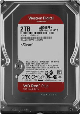 Жёсткий диск 2TB SATA-III WD Red Plus (WD20EFPX)