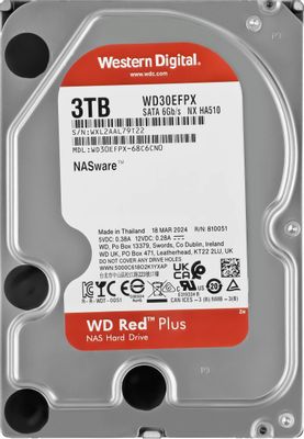 Жёсткий диск 3TB SATA-III WD Red Plus (WD30EFPX)