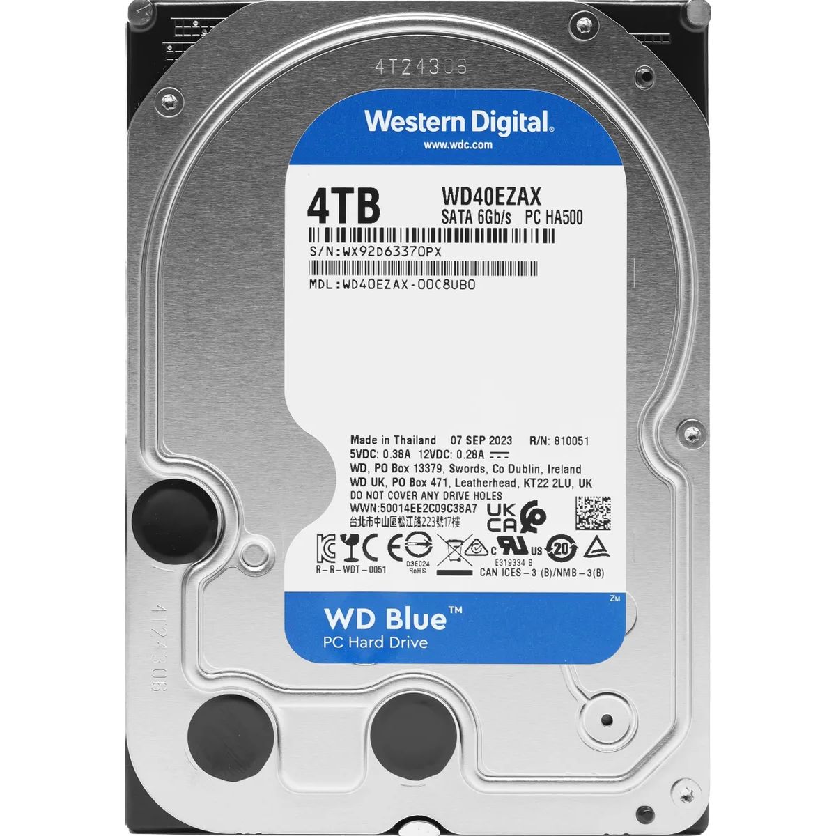 Жёсткий диск 4TB SATA-III WD Blue (WD40EZZX)