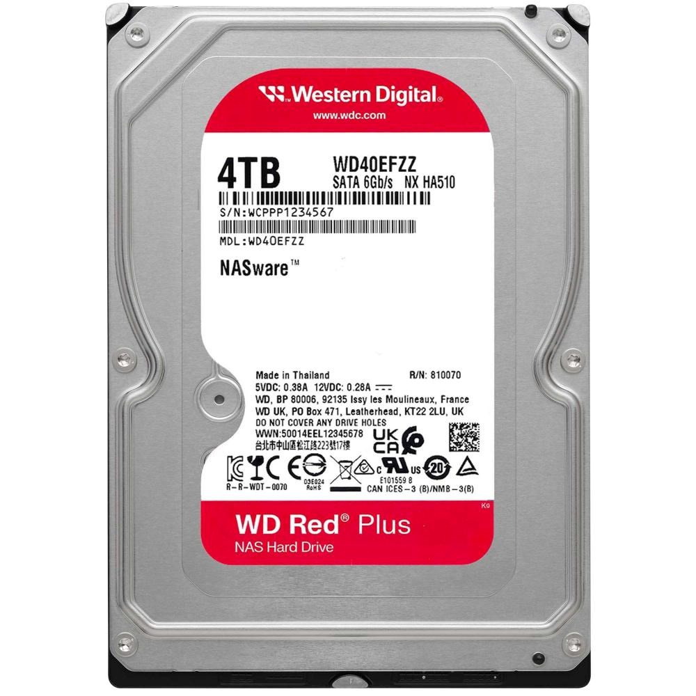 Жёсткий диск 4TB SATA-III WD Red Plus (WD40EFZZ)