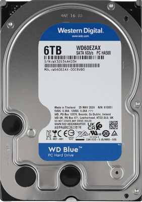 Жёсткий диск 6TB SATA-III WD Blue (WD60EZAX)