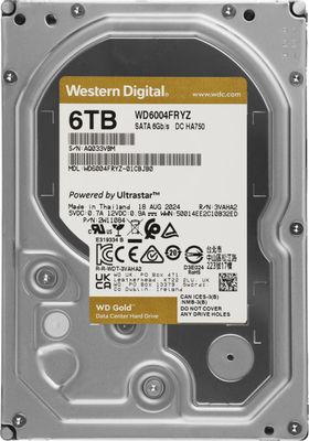 Жёсткий диск 6TB SATA-III WD Gold (WD6004FRYZ)