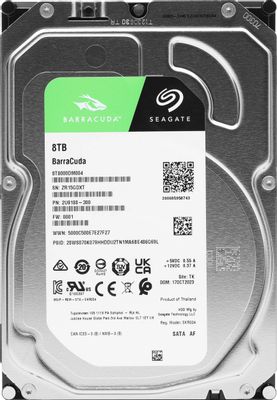 Жёсткий диск 8TB SATA-III Seagate Barracuda (ST8000DM004)