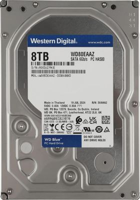 Жёсткий диск 8TB SATA-III WD Blue (WD80EAAZ)