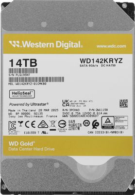 Жёсткий диск 14TB SATA-III WD Gold (WD142KRYZ)