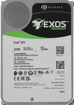 Жёсткий диск 24TB SATA-III Seagate Exos X24 (ST24000NM002H)