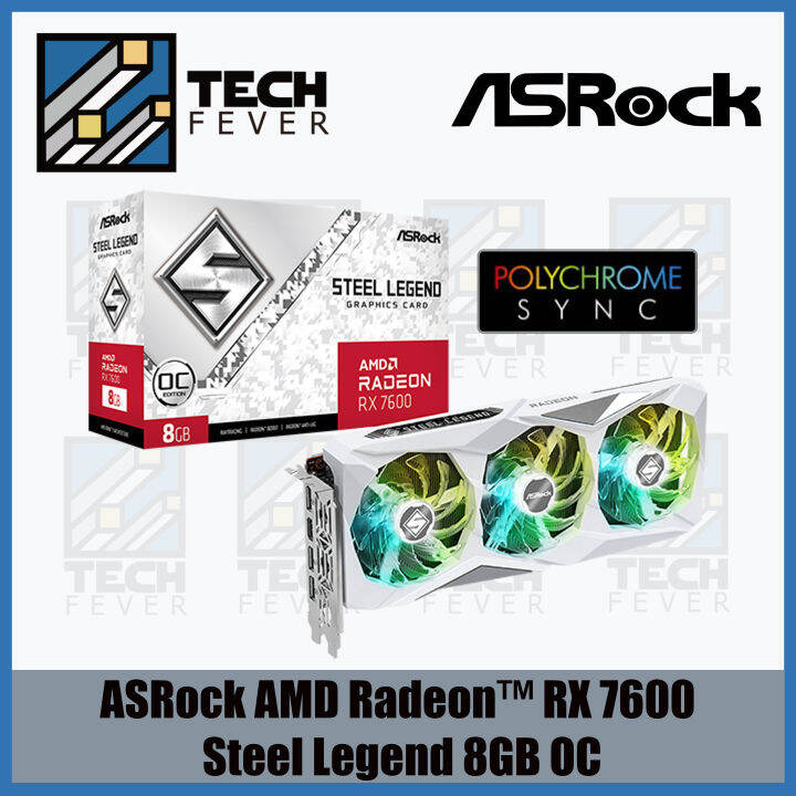 Видеокарта AMD Radeon RX 7600 ASRock Steel Legend OC 8GB (RX7600 SL 8GO)