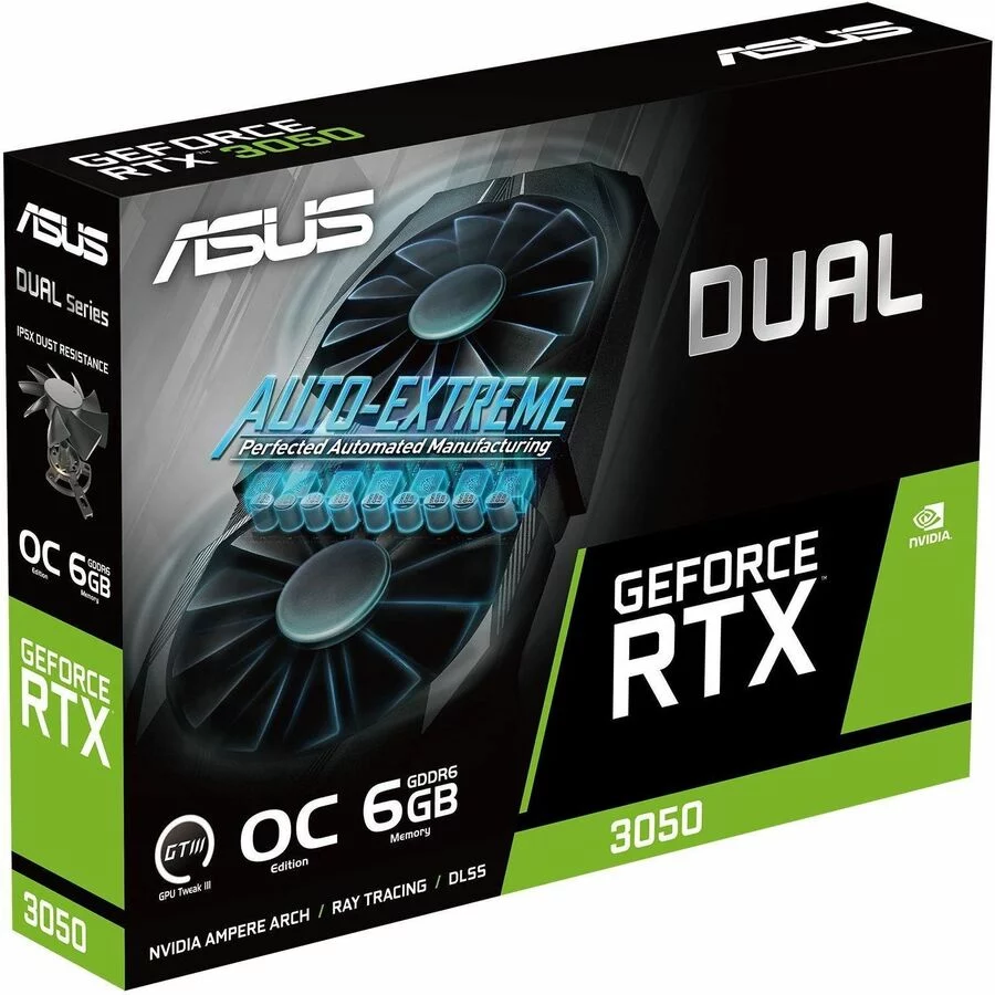 Видеокарта NVIDIA GeForce RTX 3050 ASUS OC 6GB (DUAL-RTX3050-O6G)