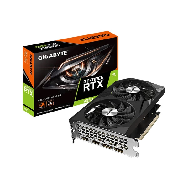 Видеокарта NVIDIA GeForce RTX 3050 Gigabyte WindForce OC 8GB (GV-N3050WF2OCV2-8GD)