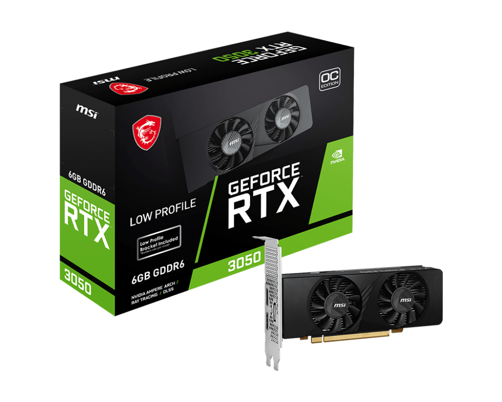 Видеокарта NVIDIA GeForce RTX 3050 MSI OC 6GB (RTX 3050 LP E 6G OC)