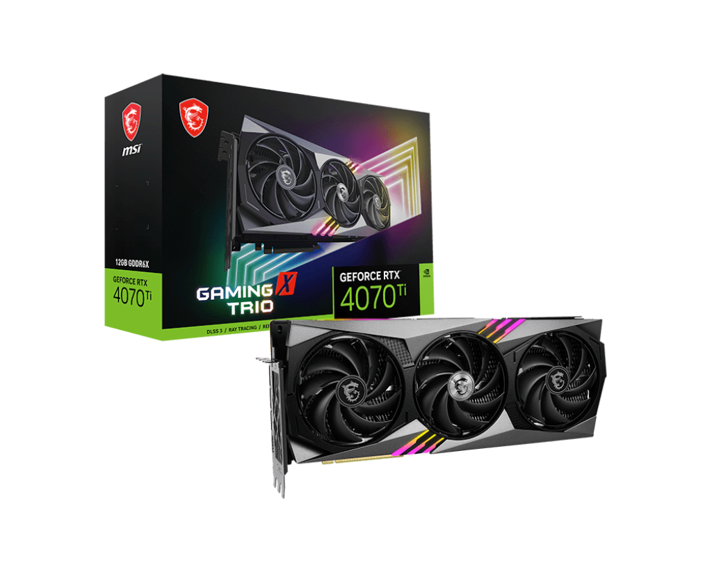 Видеокарта NVIDIA GeForce RTX 4070 Ti MSI 12GB (RTX 4070 Ti GAMING X TRIO 12G)