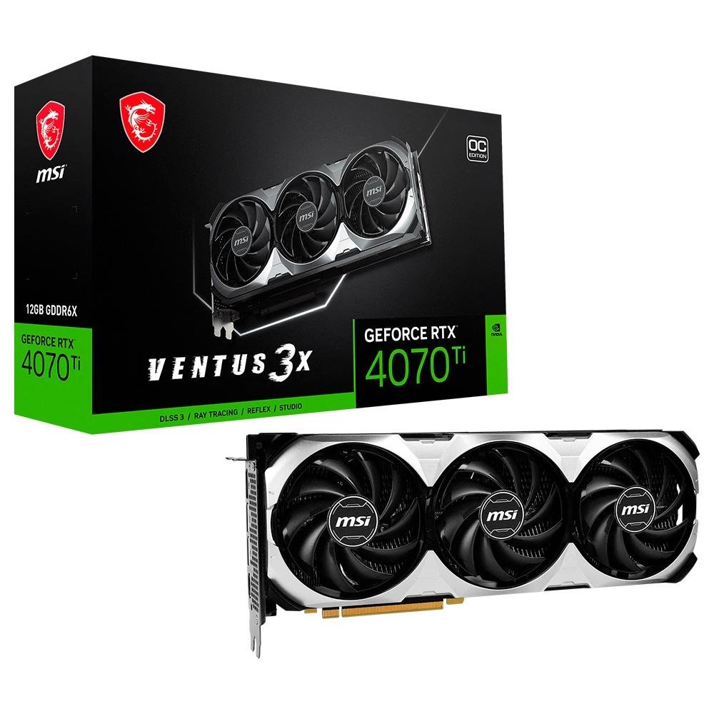Видеокарта NVIDIA GeForce RTX 4070 Ti MSI 12GB (RTX 4070 Ti VENTUS 3X E1 12G OC)