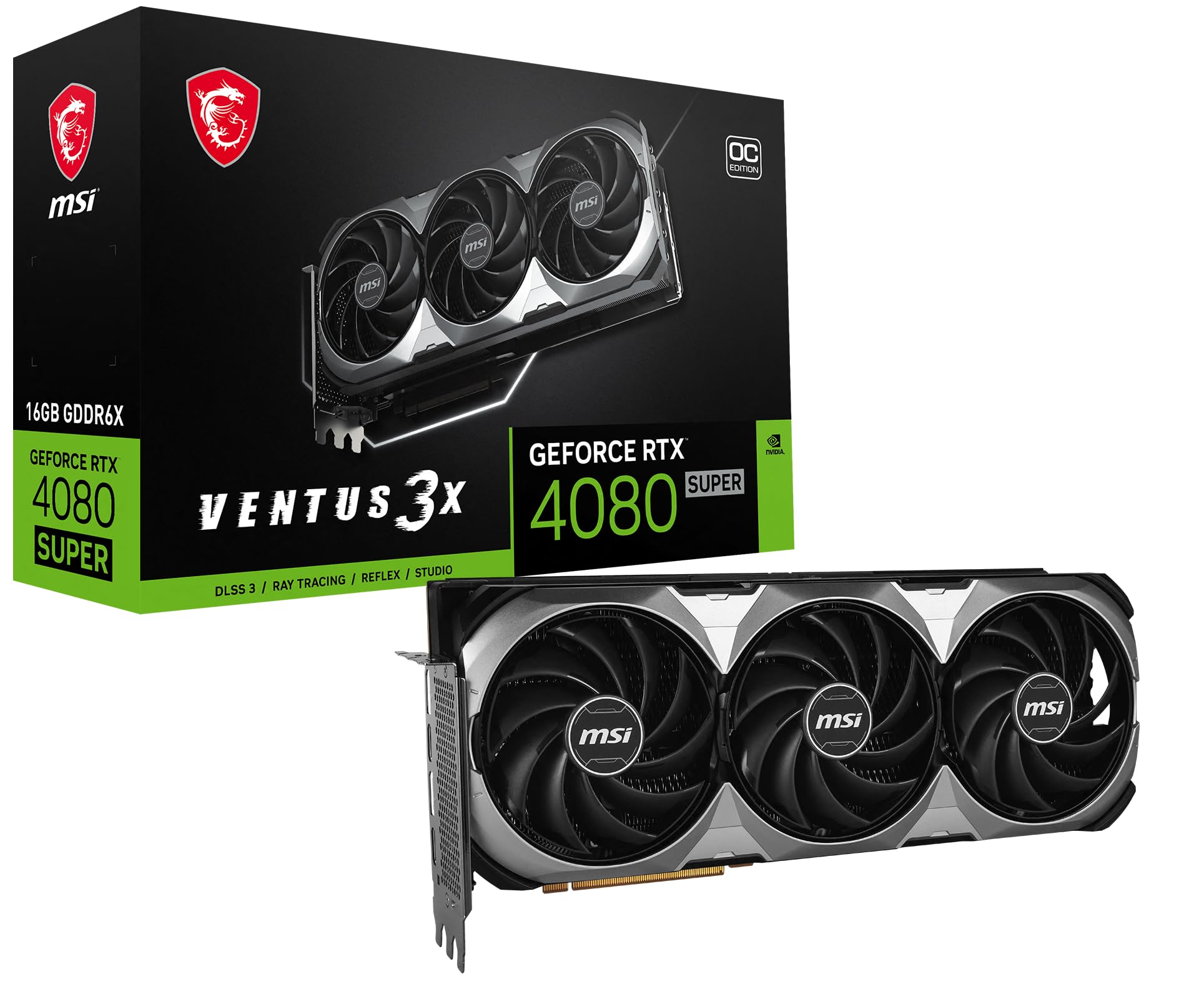 Видеокарта NVIDIA GeForce RTX 4080 MSI OC 16GB (RTX 4080 16GB VENTUS 3X E OC)