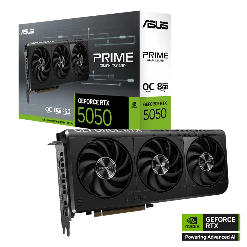Видеокарта NVIDIA GeForce RTX 5050 ASUS PRIME OC 8GB (PRIME-RTX5050-O8G)