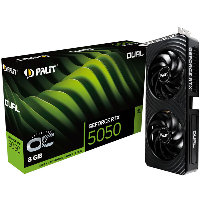 Видеокарта NVIDIA GeForce RTX 5050 Palit Dual OC 8GB (NE65050S19P1-GB2070D)