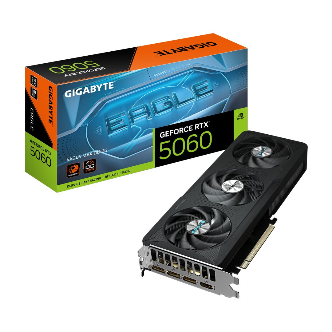 Видеокарта NVIDIA GeForce RTX 5060 Gigabyte EAGLE MAX OC 8GB (GV-N5060EAGLEMAX OC-8GD)