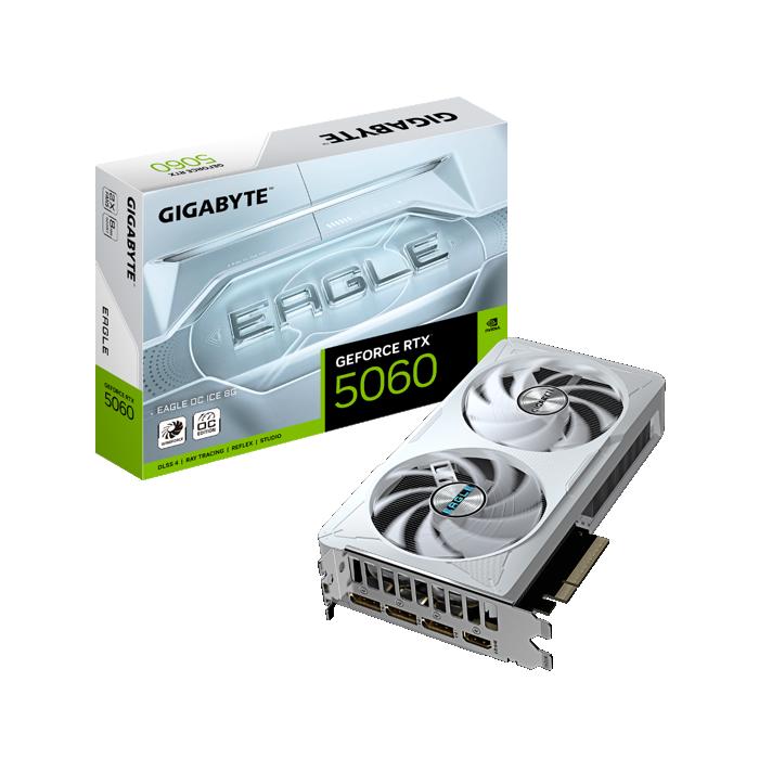 Видеокарта NVIDIA GeForce RTX 5060 Gigabyte EAGLE OC ICE 8GB (GV-N5060EAGLEOC ICE-8GD)