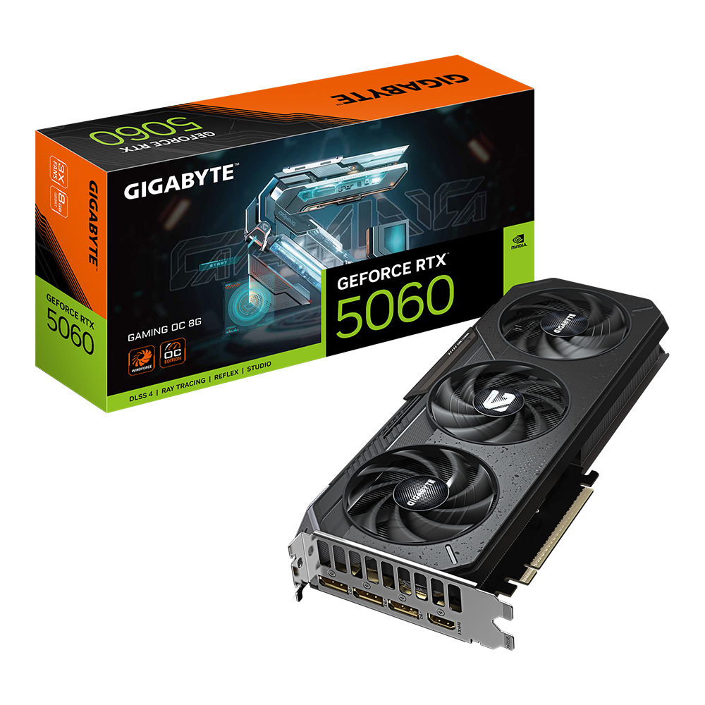 Видеокарта NVIDIA GeForce RTX 5060 Gigabyte GAMING OC 8GB (GV-N5060GAMING OC-8GD)