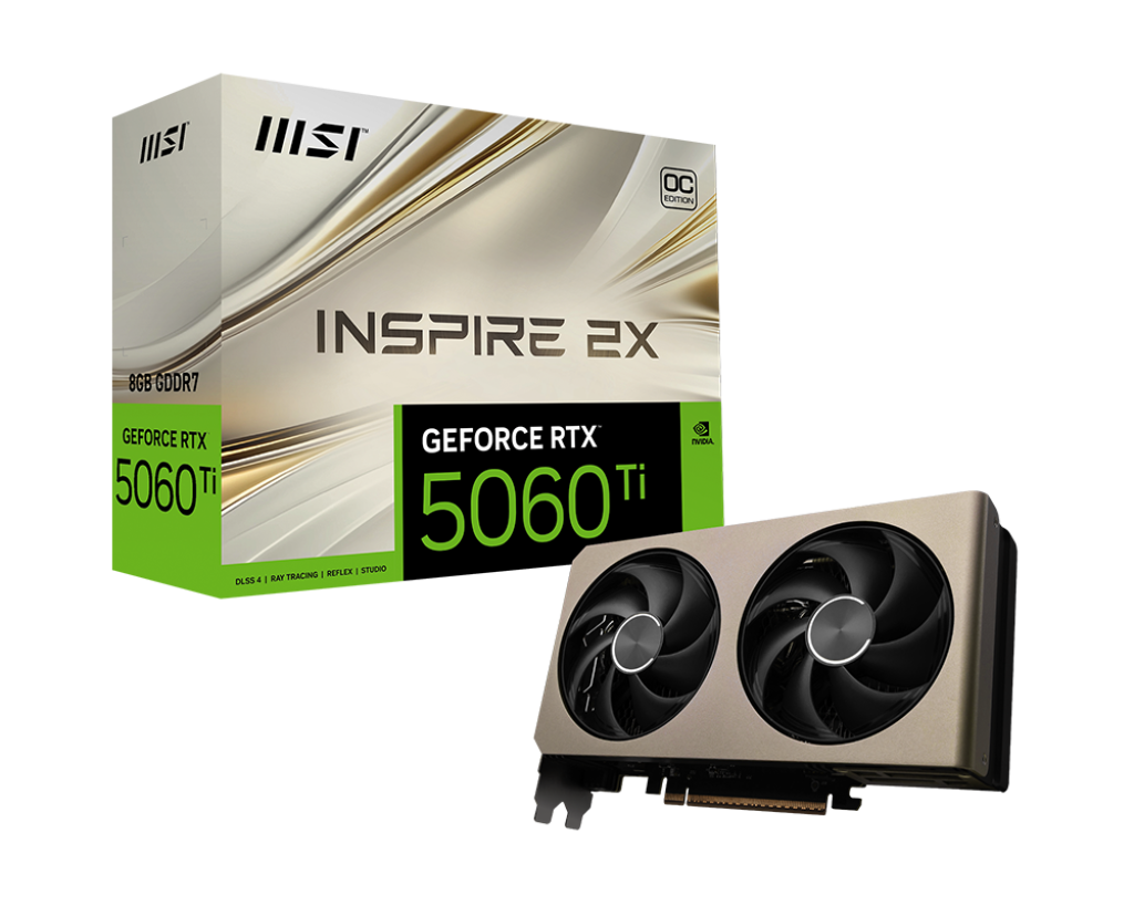 Видеокарта NVIDIA GeForce RTX 5060 Ti MSI 8GB (RTX 5060 TI 8G INSPIRE 2X)
