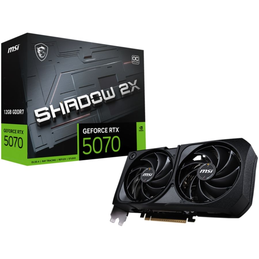 Видеокарта NVIDIA GeForce RTX 5070 MSI 12GB (RTX 5070 12G SHADOW 2X)