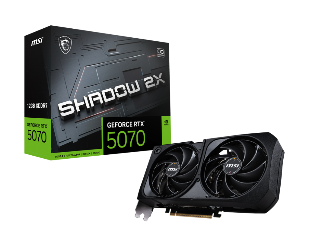 Видеокарта NVIDIA GeForce RTX 5070 MSI OC 12GB (RTX 5070 12G SHADOW 3X OC)