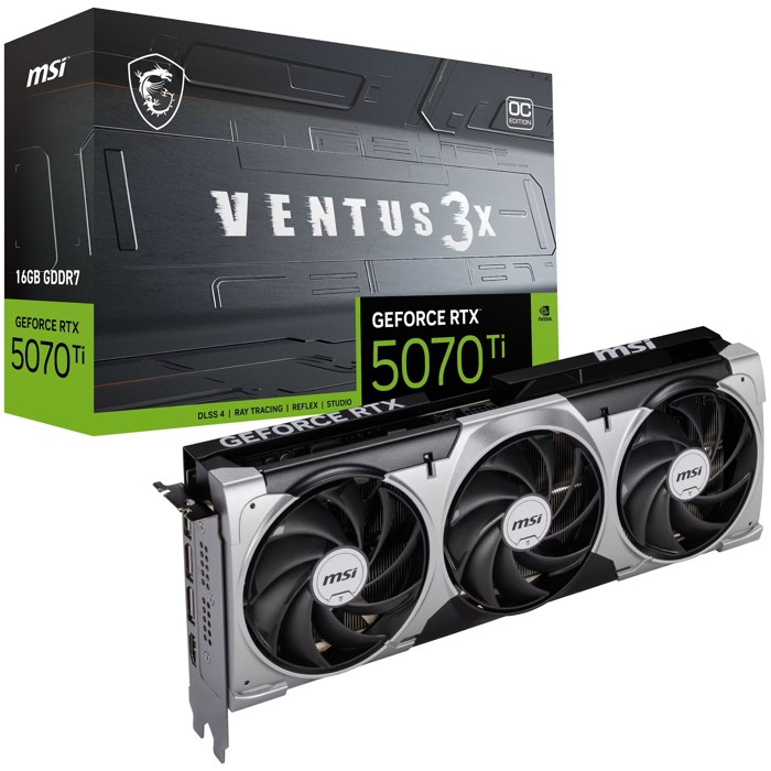 Видеокарта NVIDIA GeForce RTX 5070 Ti MSI OC 16GB (RTX 5070 Ti 16G GAMING TRIO OC)