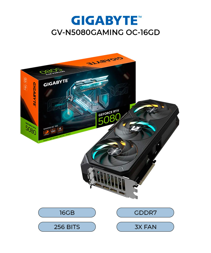 Видеокарта NVIDIA GeForce RTX 5080 Gigabyte GAMING OC 16GB (GV-N5080GAMING OC-16GD)