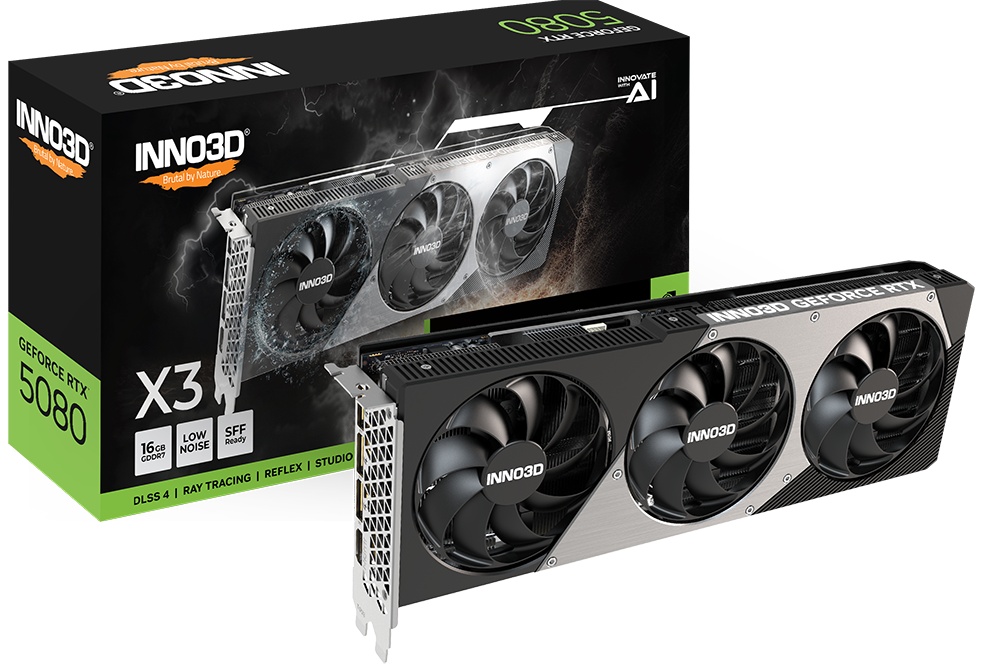 Видеокарта NVIDIA GeForce RTX 5080 INNO3D X3 16GB (N50803-16D7-176068N)