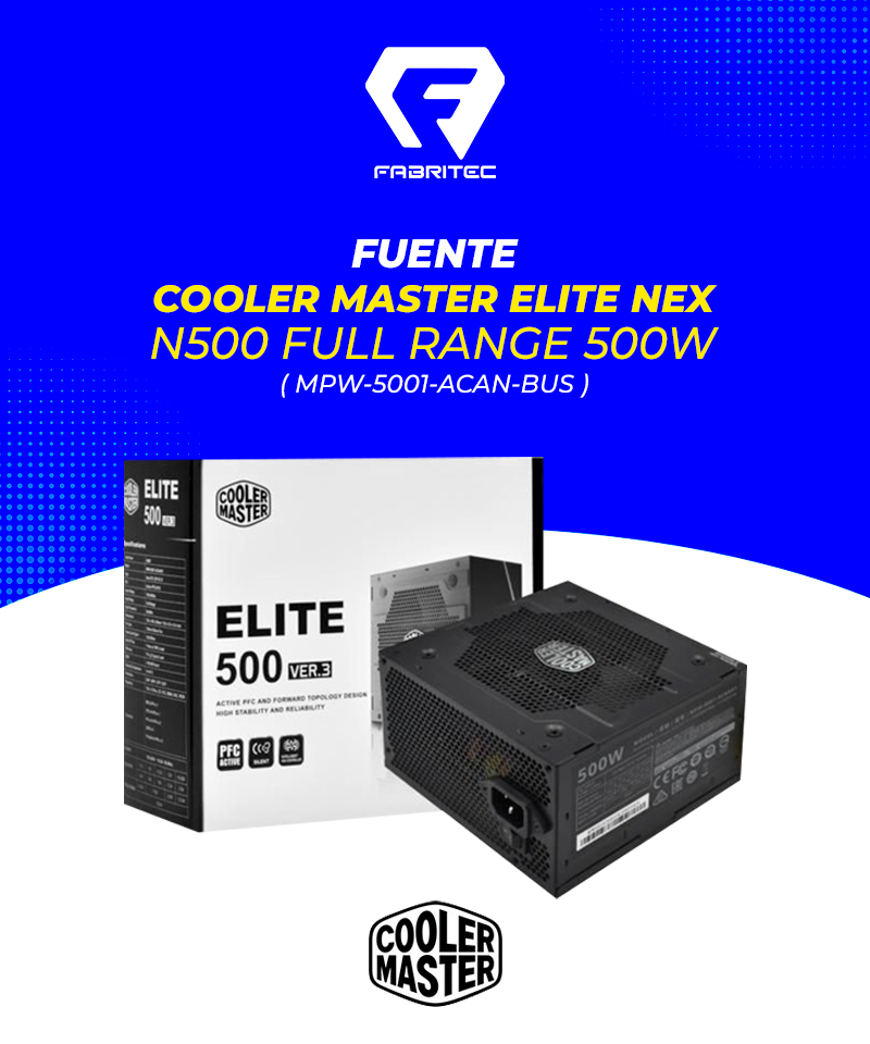 Блок питания 500W Cooler Master Elite NEX W500 (MPW-5001-ACBW-BEU)