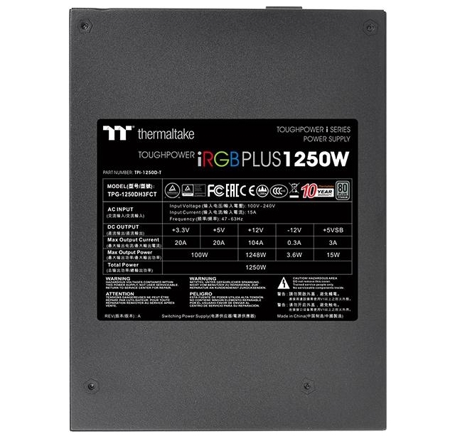 Блок питания 750W Thermaltake ToughPower iRGB PLUS (PS-TPI-0750F3FDGE-1)