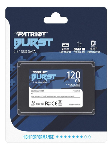 Накопитель SSD 120GB Patriot Burst Elite (PBE120GS25SSDR)