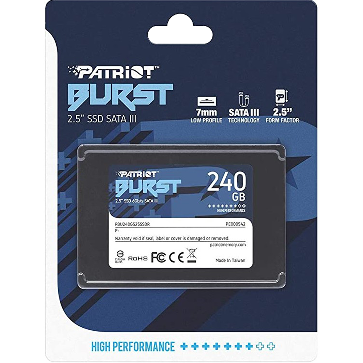 Накопитель SSD 240GB Patriot Burst Elite (PBE240GS25SSDR)