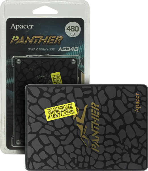 Накопитель SSD 480GB Apacer AS340 (AP480GAS340G-1)