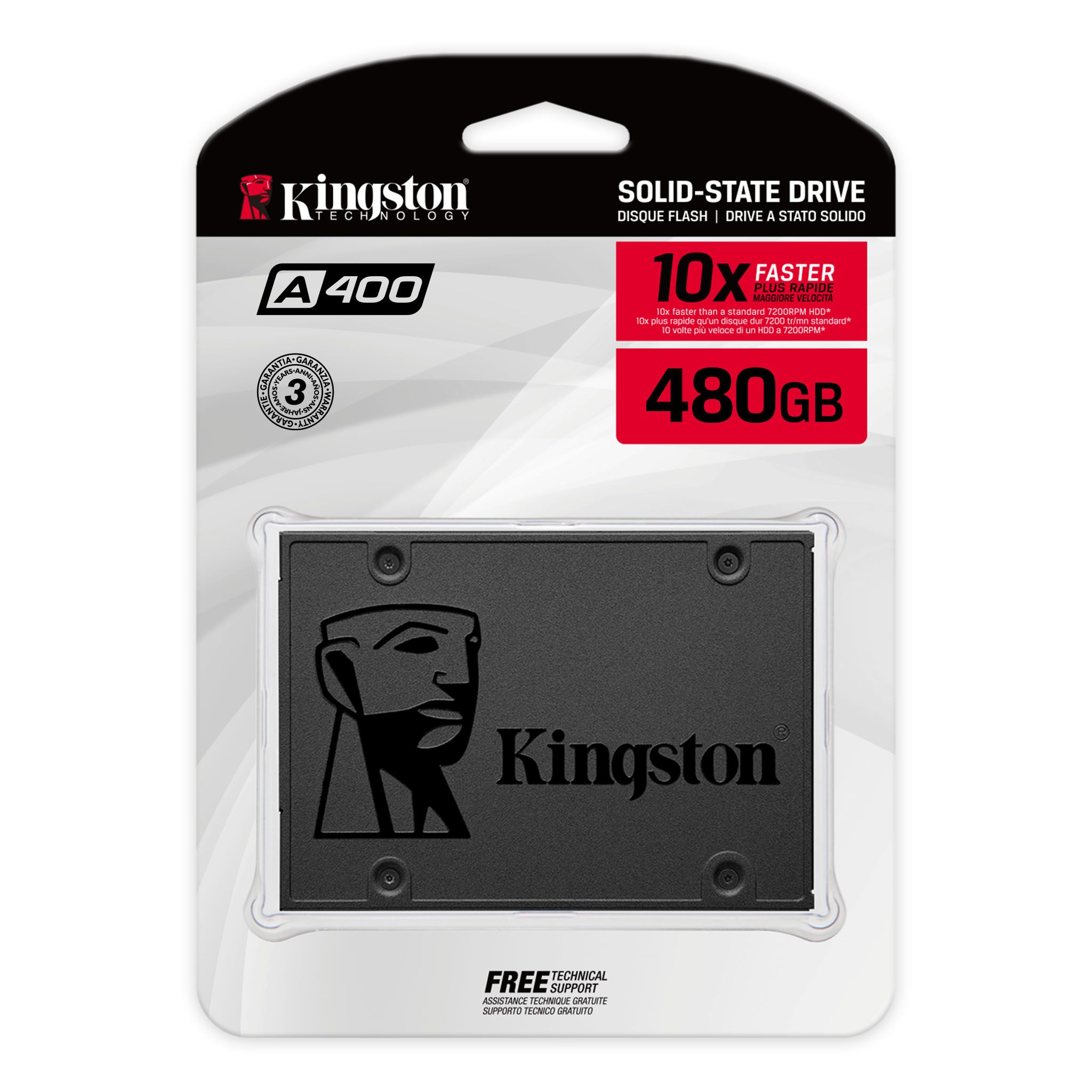 Накопитель SSD 480GB Kingston A400 (SA400S37/480G)